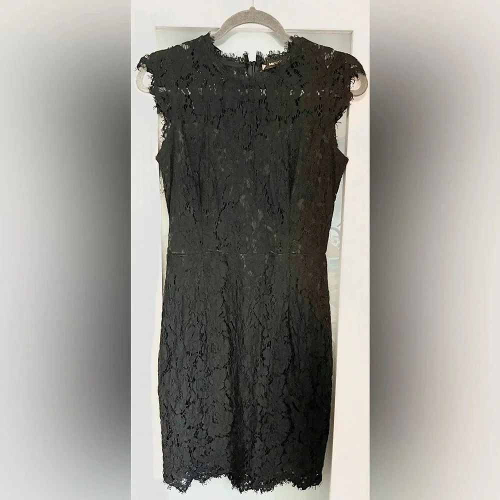 Miusol Women's Floral Lace Slim Evening Cocktail Lined Mini Dress Size Medium - Picture 2 of 14